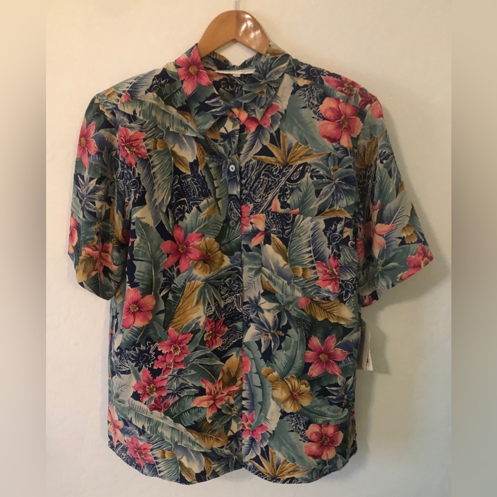 Preston & York Tropical Floral Button Down Shirt